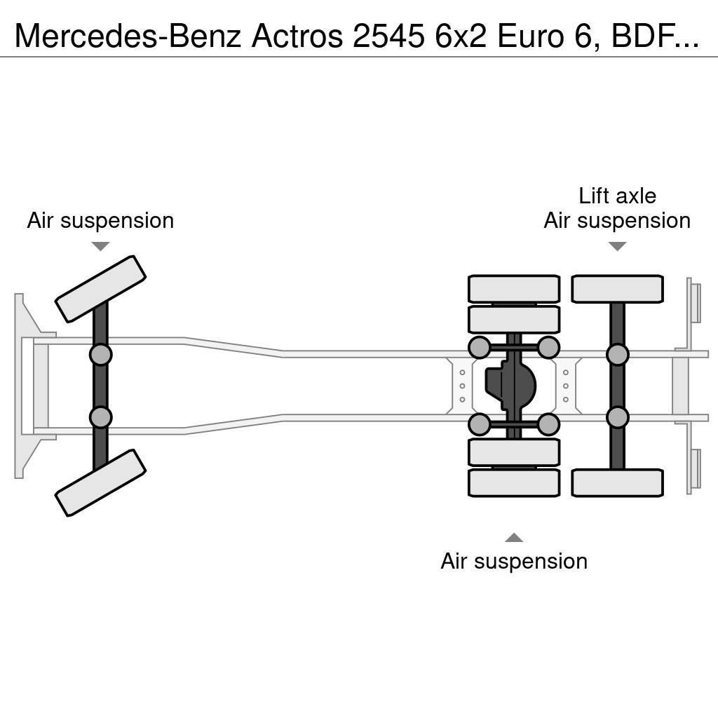 Mercedes-Benz Actros 2545 6x2 Euro 6, BDF system, ACC, Retarder Kabeļu pacēlājs nomontējamām kravas mašīnām