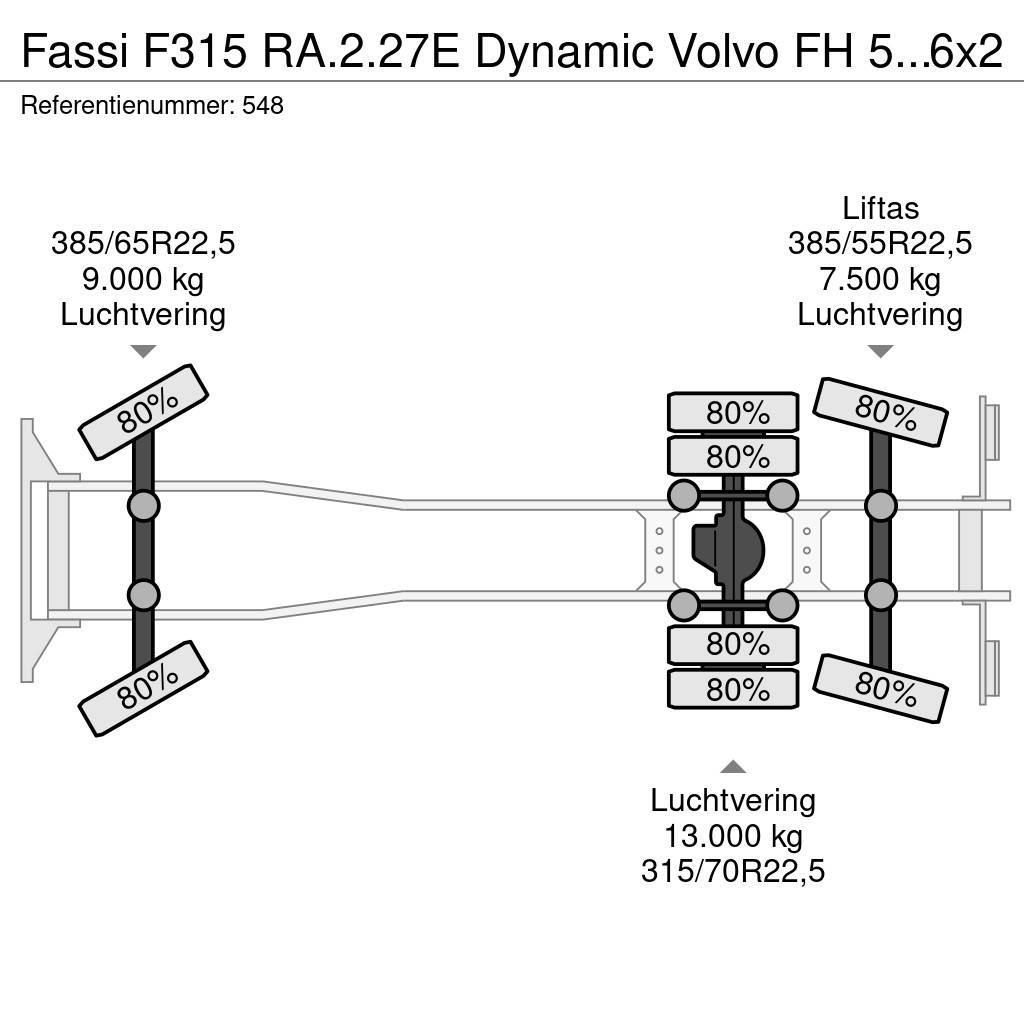 Fassi F315 RA.2.27E Dynamic Volvo FH 500 6x2 Euro 6! Visurgājēji celtņi