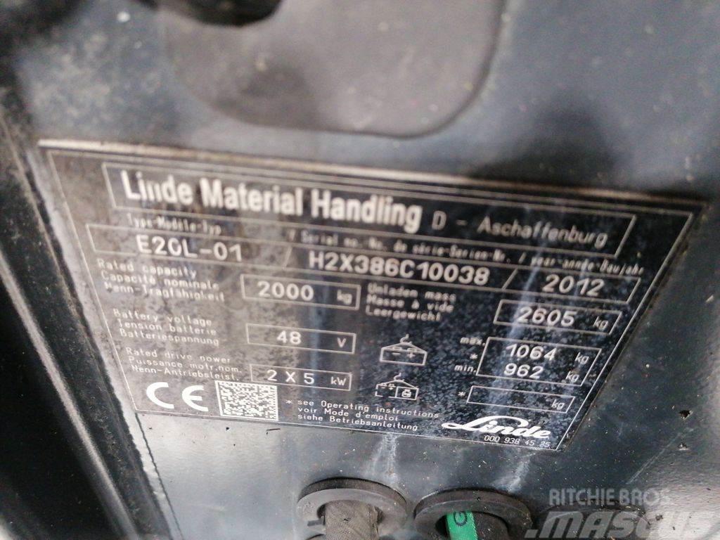 Linde E20L-01 Elektriskie iekrāvēji