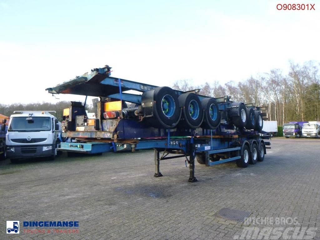  Crane Fruehauf Stack - 3 x container trailer 20-20 Konteinertreileri