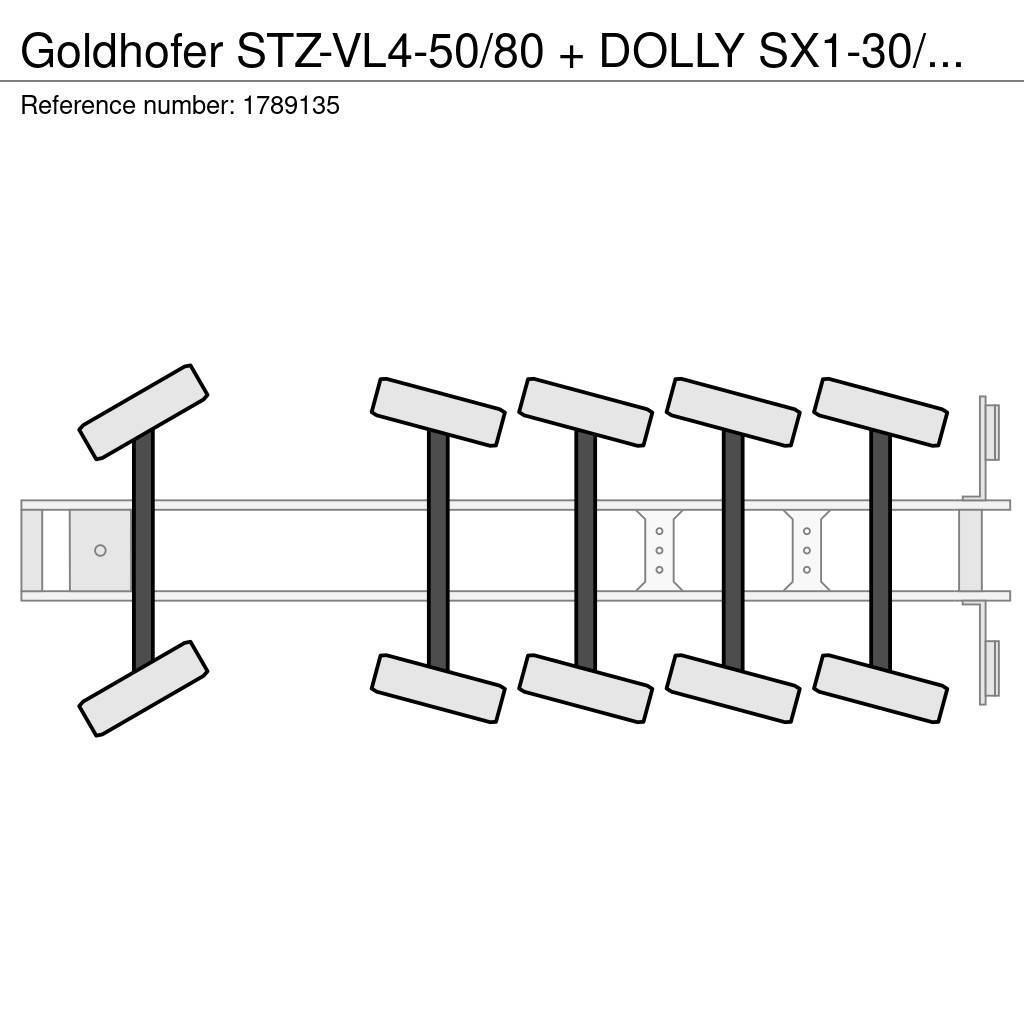 Goldhofer STZ-VL4-50/80 + DOLLY SX1-30/80 1+4 LOWLOADER/DIEP Zemie treileri