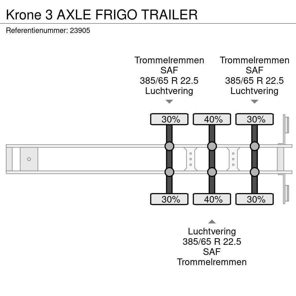 Krone 3 AXLE FRIGO TRAILER Piekabes ar temperatūras kontroli