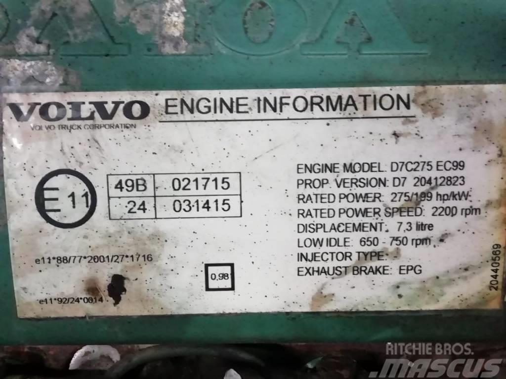 Volvo Engine D7C275 EPG EURO 3 Dzinēji