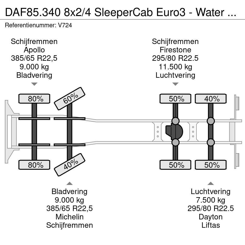 DAF 85.340 8x2/4 SleeperCab Euro3 - Water TankWagen 24 Autocisterna