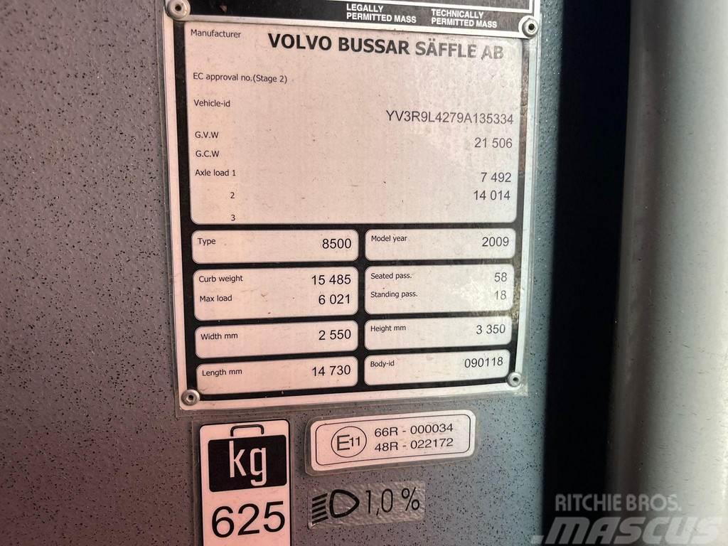 Volvo B12M 8500 6x2 58 SATS / 18 STANDING / EURO 5 Starppilsētu autobusi