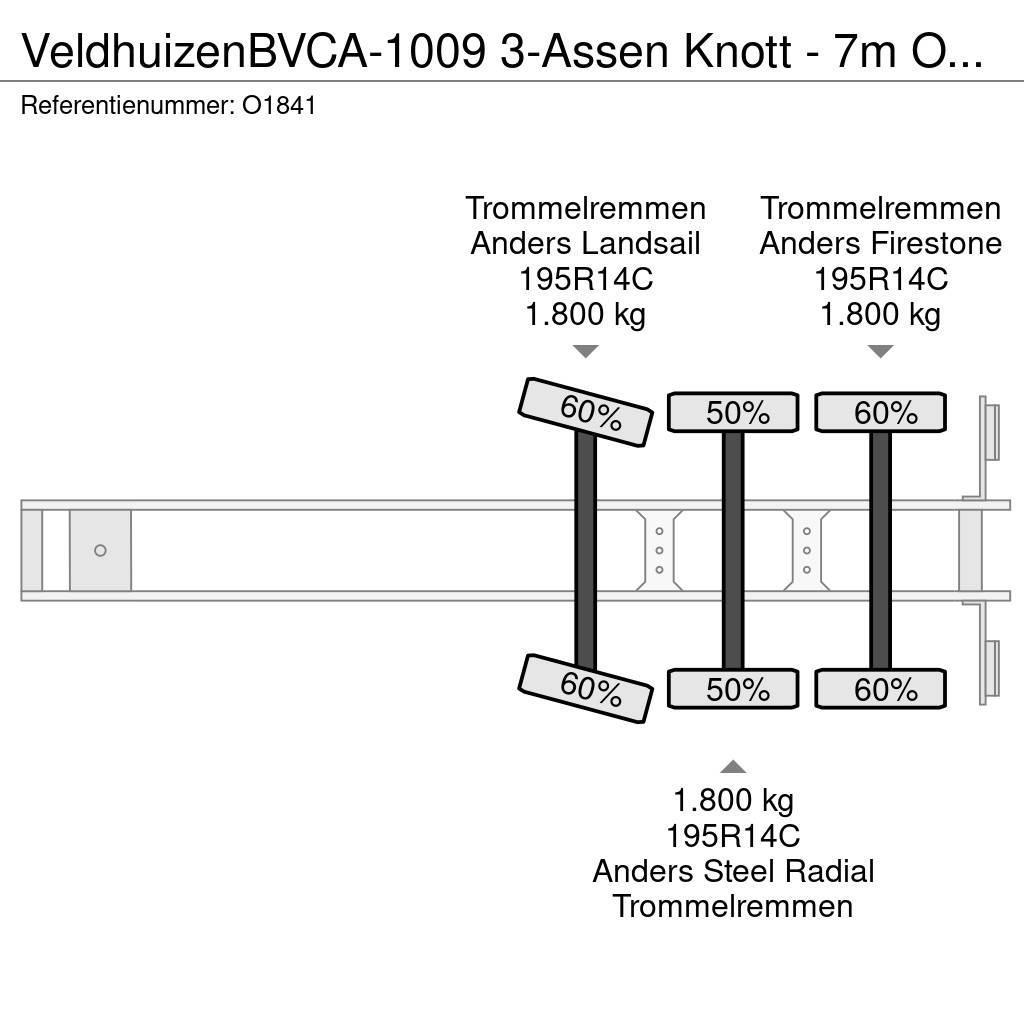 Veldhuizen BVCA-1009 3-Assen Knott - 7m Open Laadbak - Gegalv Tents treileri
