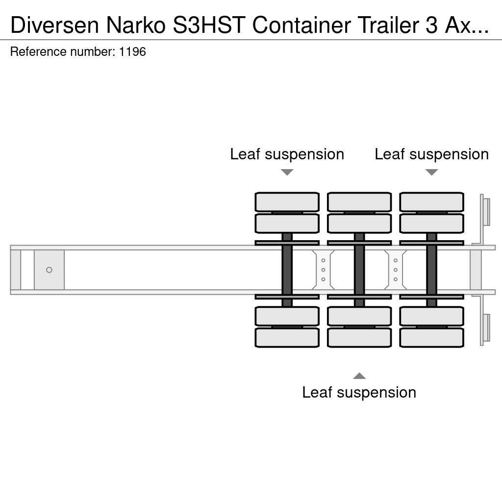 Närko S3HST Container Trailer 3 Axle BPW Konteinertreileri