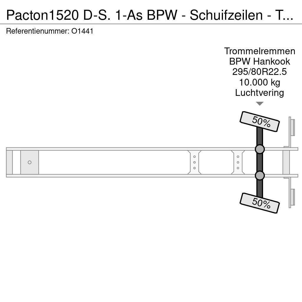 Pacton 1520 D-S. 1-As BPW - Schuifzeilen - Trommelremmen Tents puspiekabes