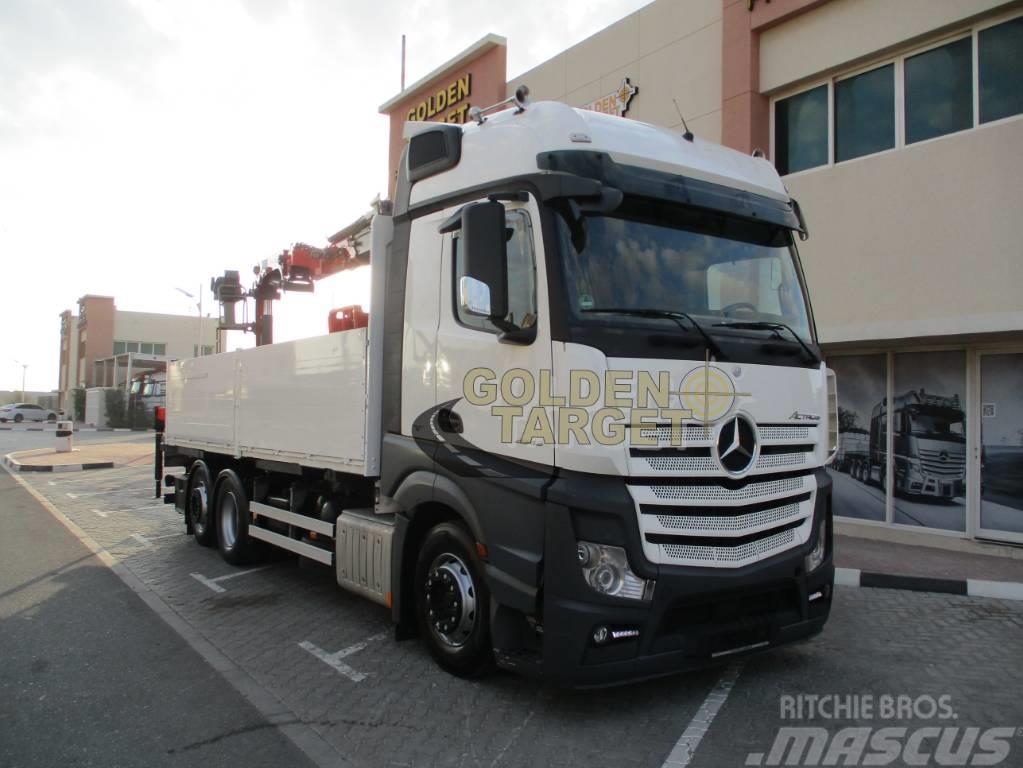 Mercedes-Benz Actros 2545 6x2 Truck w/ HMF2120K3 Block Crane Smagās mašīnas ar celtni