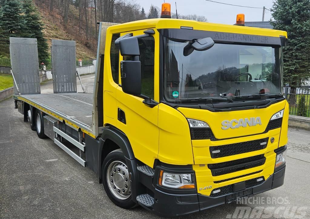 Scania P 410   BEKO Platformas/kravas mašīnas ar vinču