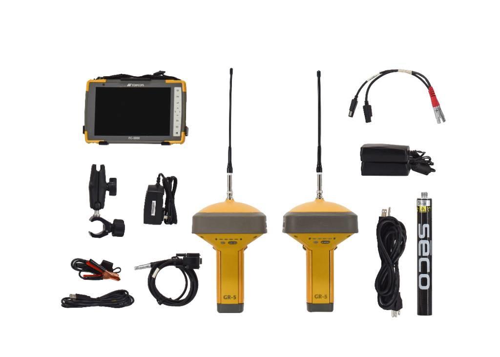 Topcon Dual GR-5 UHF II GPS Base/Rover w FC-6000 Pocket3D Citas sastāvdaļas