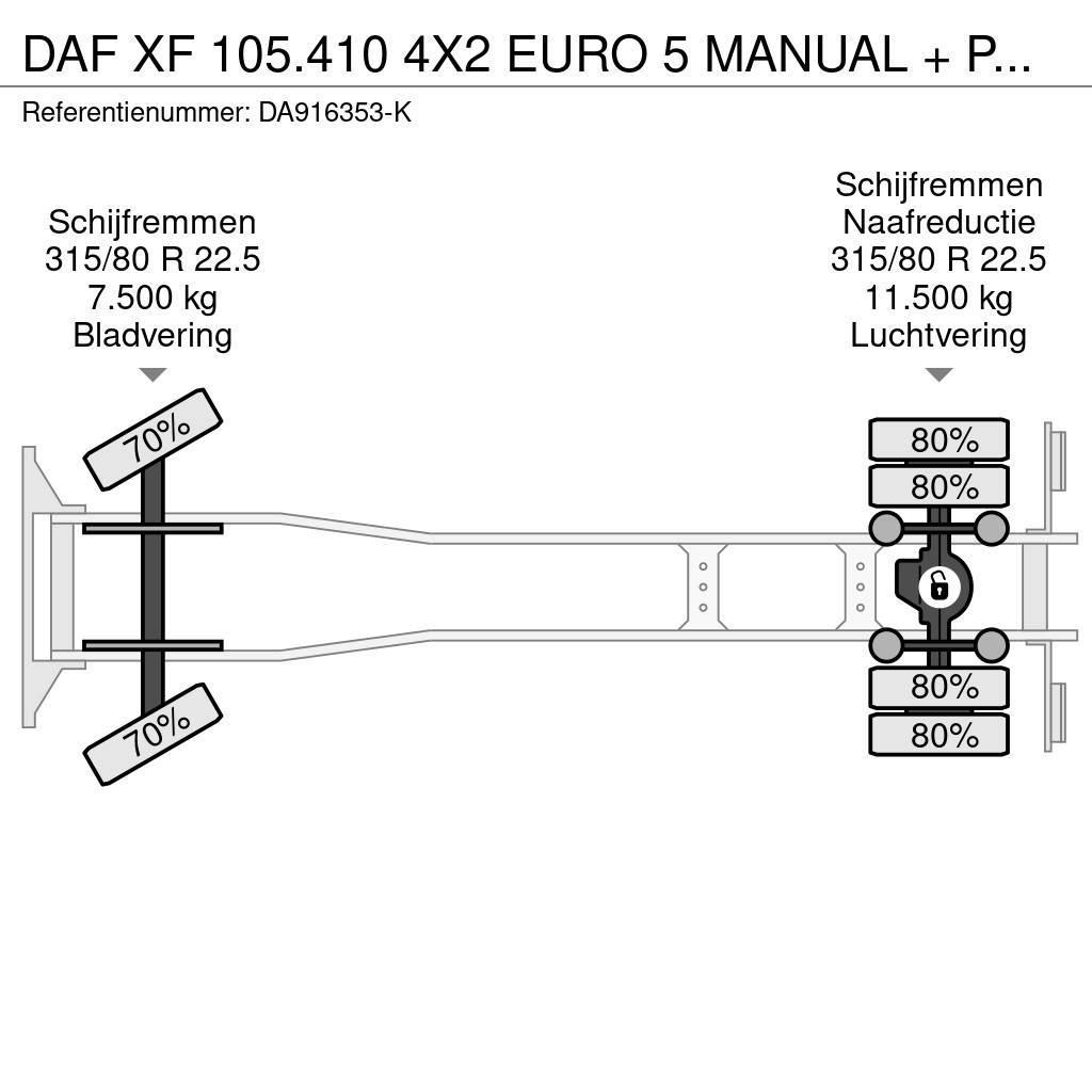 DAF XF 105.410 4X2 EURO 5 MANUAL + PALFINGER PK16000 Visurgājēji celtņi