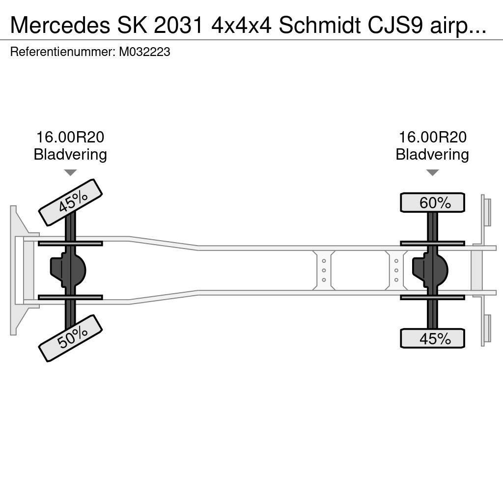 Mercedes-Benz SK 2031 4x4x4 Schmidt CJS9 airport sweeper snow pl Šasija ar kabīni