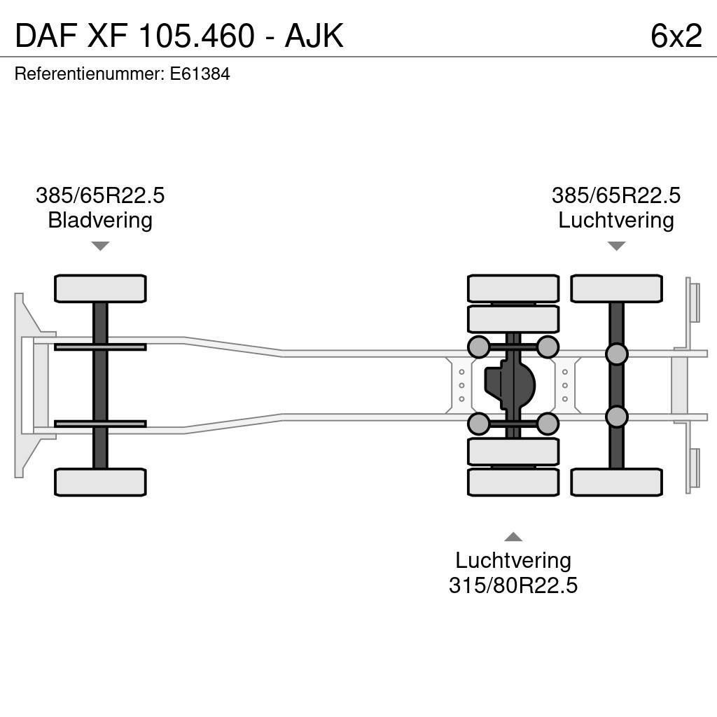 DAF XF 105.460 - AJK Smagās mašīnas ar konteineriem