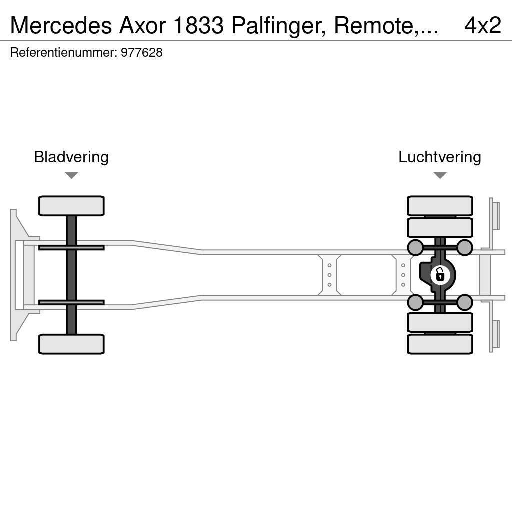 Mercedes-Benz Axor 1833 Palfinger, Remote, Manual, RVS loading p Pašizgāzējs
