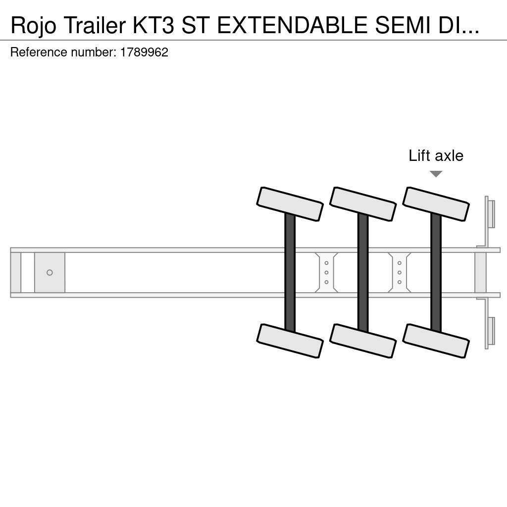 Rojo Trailer KT3 ST EXTENDABLE SEMI DIEPLADER/TIEFLADER/LOWLOAD Zemie treileri