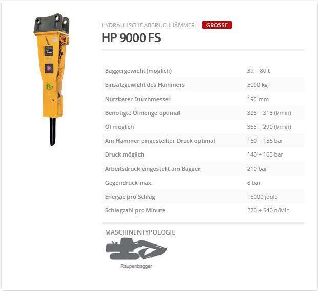 Indeco HP 9000 FS Āmuri/Drupinātāji