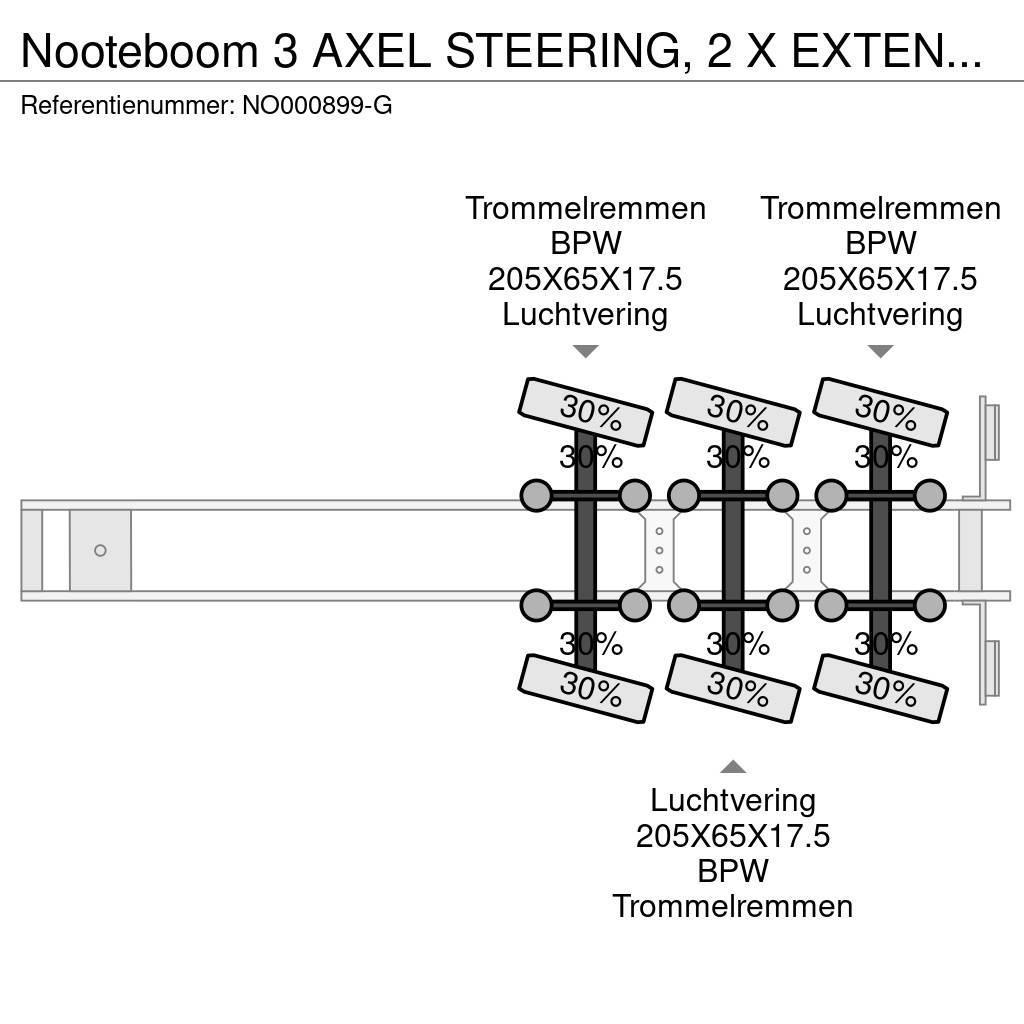 Nooteboom 3 AXEL STEERING, 2 X EXTENDABLE, LENGTH 10.9 M + 8 Zemie treileri