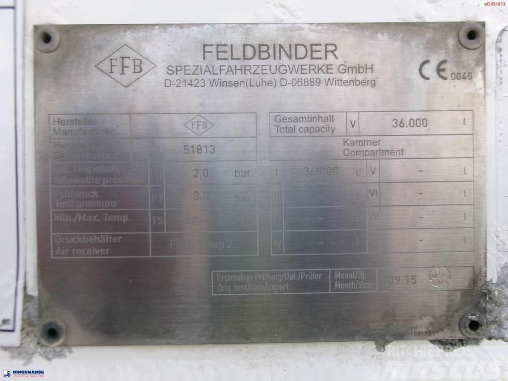 Feldbinder Powder tank alu 36 m3 / 1 comp Autocisternas