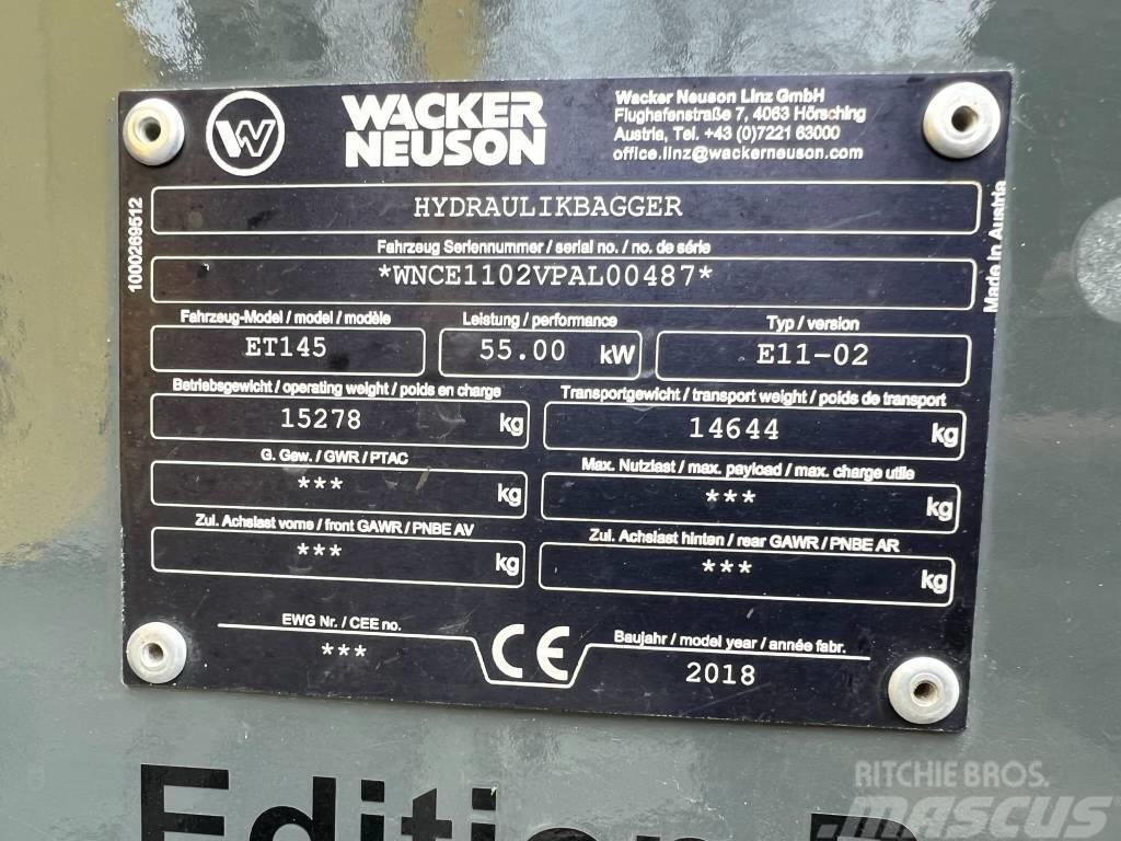 Wacker Neuson ET 145 Kāpurķēžu ekskavatori