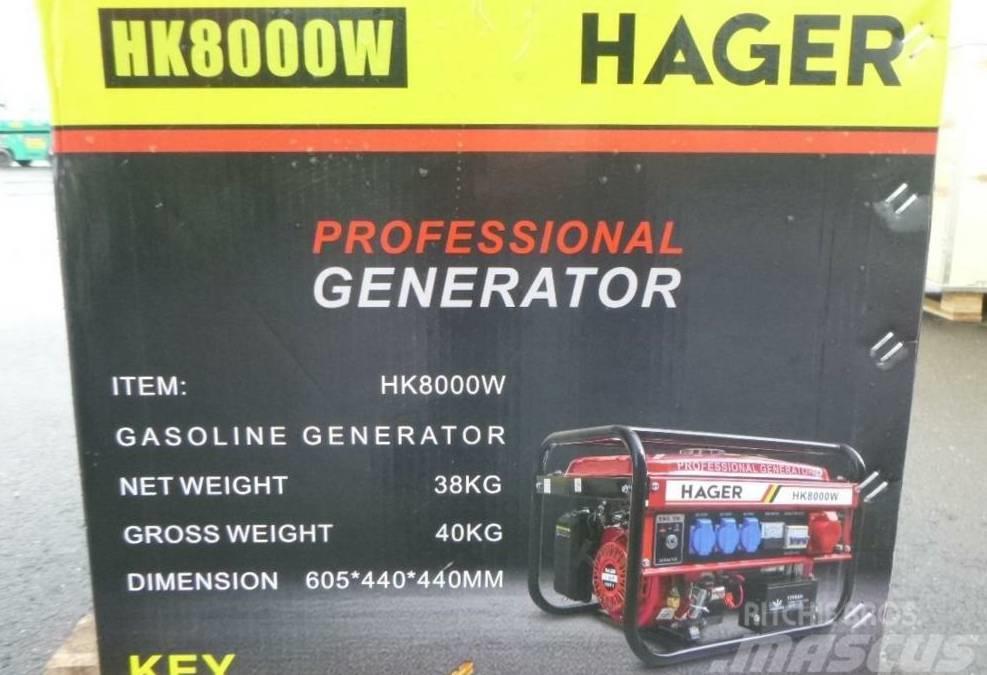  Hager HK 8000W Stromaggregat Generator Benzīna ģeneratori