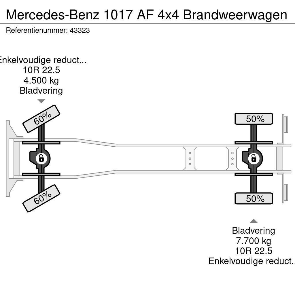 Mercedes-Benz 1017 AF 4x4 Brandweerwagen Ugunsdzēšamā tehnika