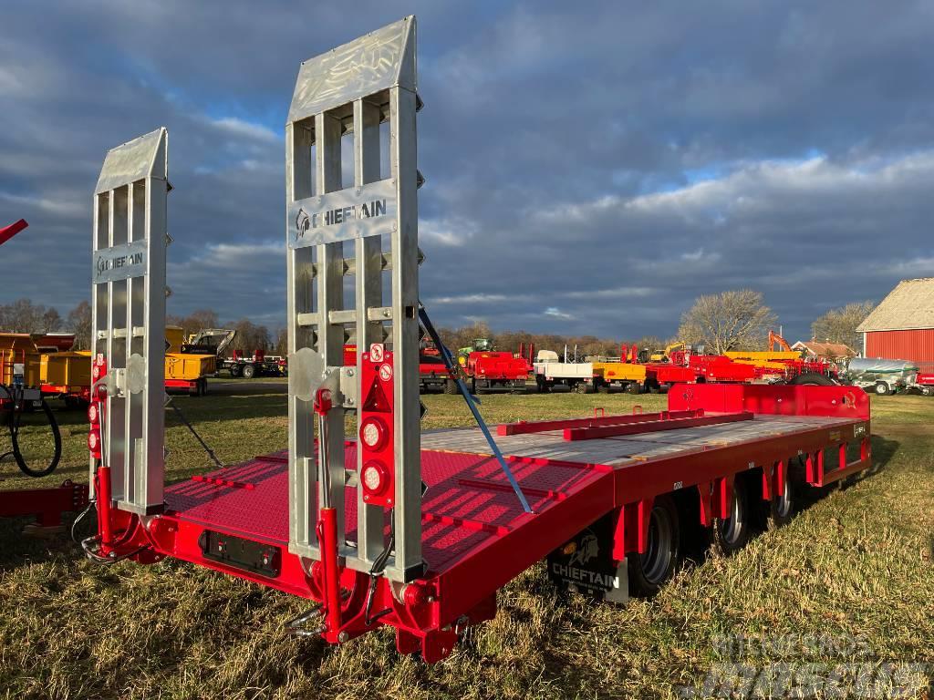 Chieftain 3-axl Maskintransportkärra traktor 24 ton Citas piekabes
