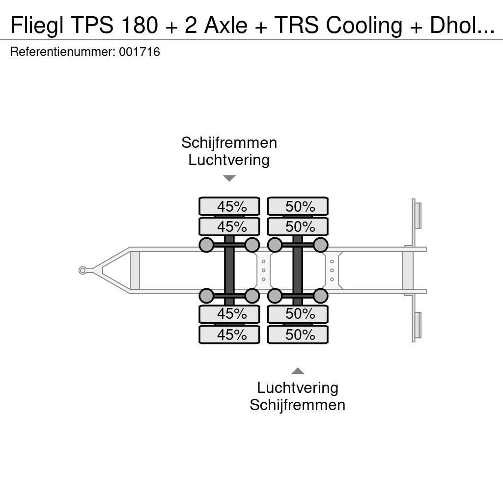 Fliegl TPS 180 + 2 Axle + TRS Cooling + Dhollandia Lift Treileri ar ar temperatūras kontroli