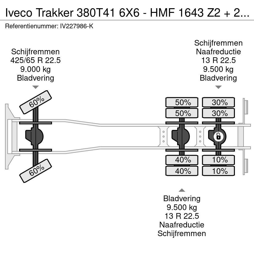 Iveco Trakker 380T41 6X6 - HMF 1643 Z2 + 2-WAY TIPPER Visurgājēji celtņi
