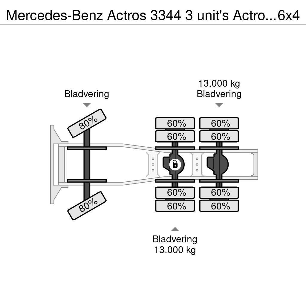 Mercedes-Benz Actros 3344 3 unit's Actros 3344 6x4 Kippydraulik Vilcēji