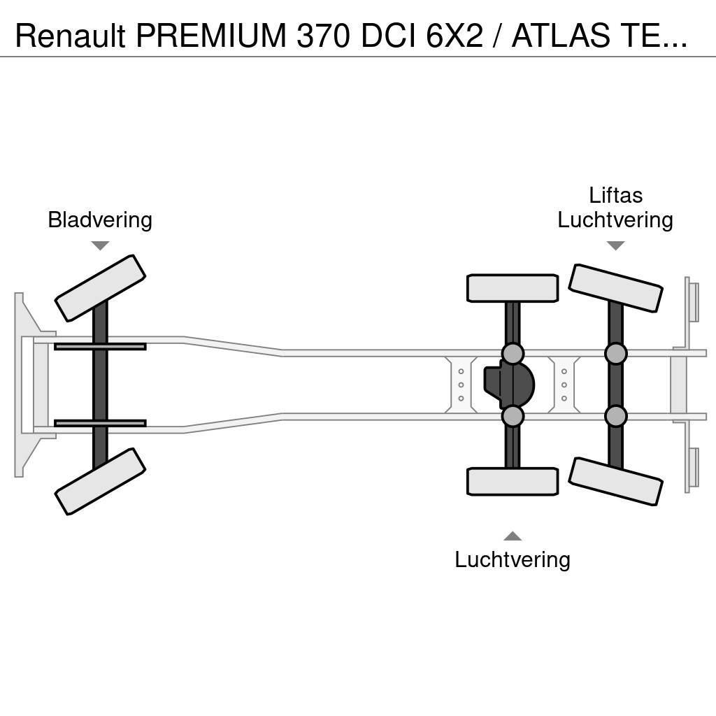 Renault PREMIUM 370 DCI 6X2 / ATLAS TEREX 240.2 E-A4 / 24 Platformas/izkraušana no sāniem