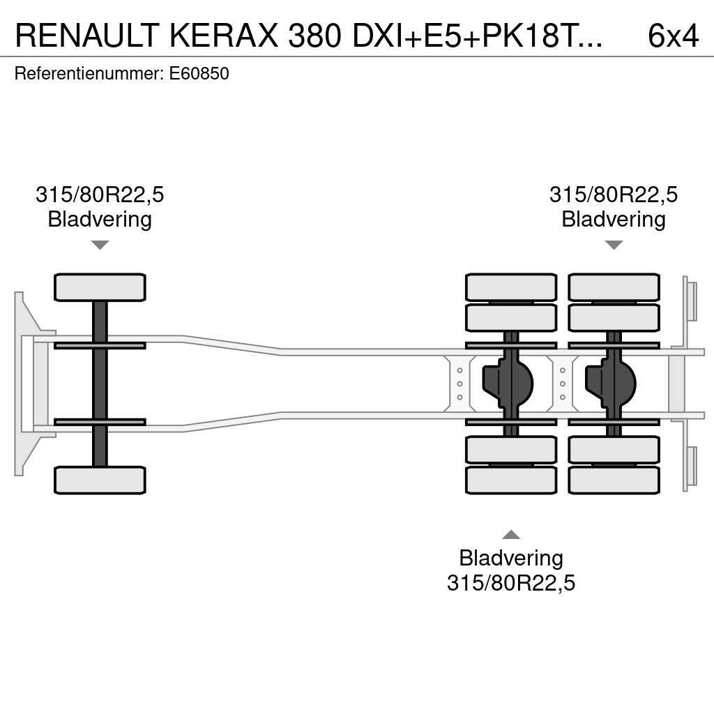 Renault KERAX 380 DXI+E5+PK18TM/3EXT Platformas/izkraušana no sāniem