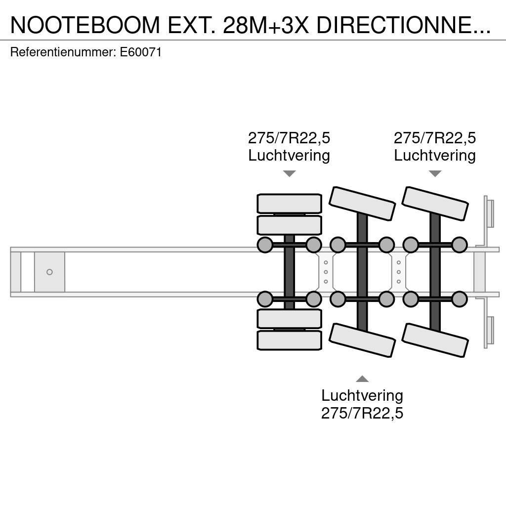 Nooteboom EXT. 28M+3X DIRECTIONNEL/STEERING/GELENKT Tents treileri