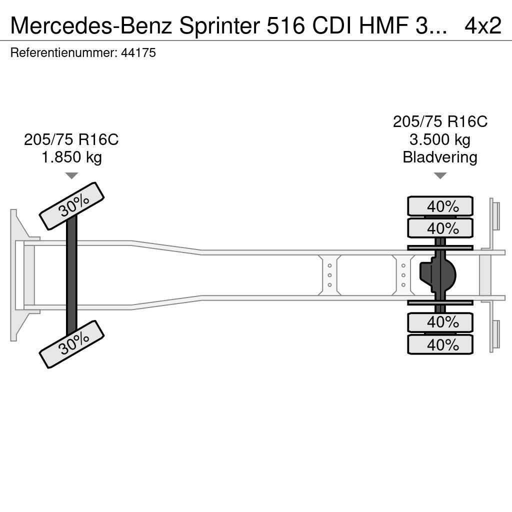 Mercedes-Benz Sprinter 516 CDI HMF 3 Tonmeter laadkraan Visurgājēji celtņi