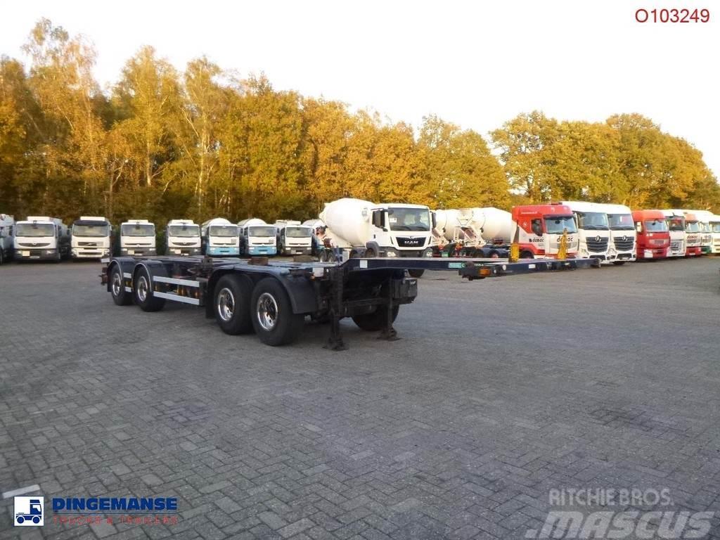 D-tec 4-axle container combi trailer (2 + 2 axles) Konteinertreileri
