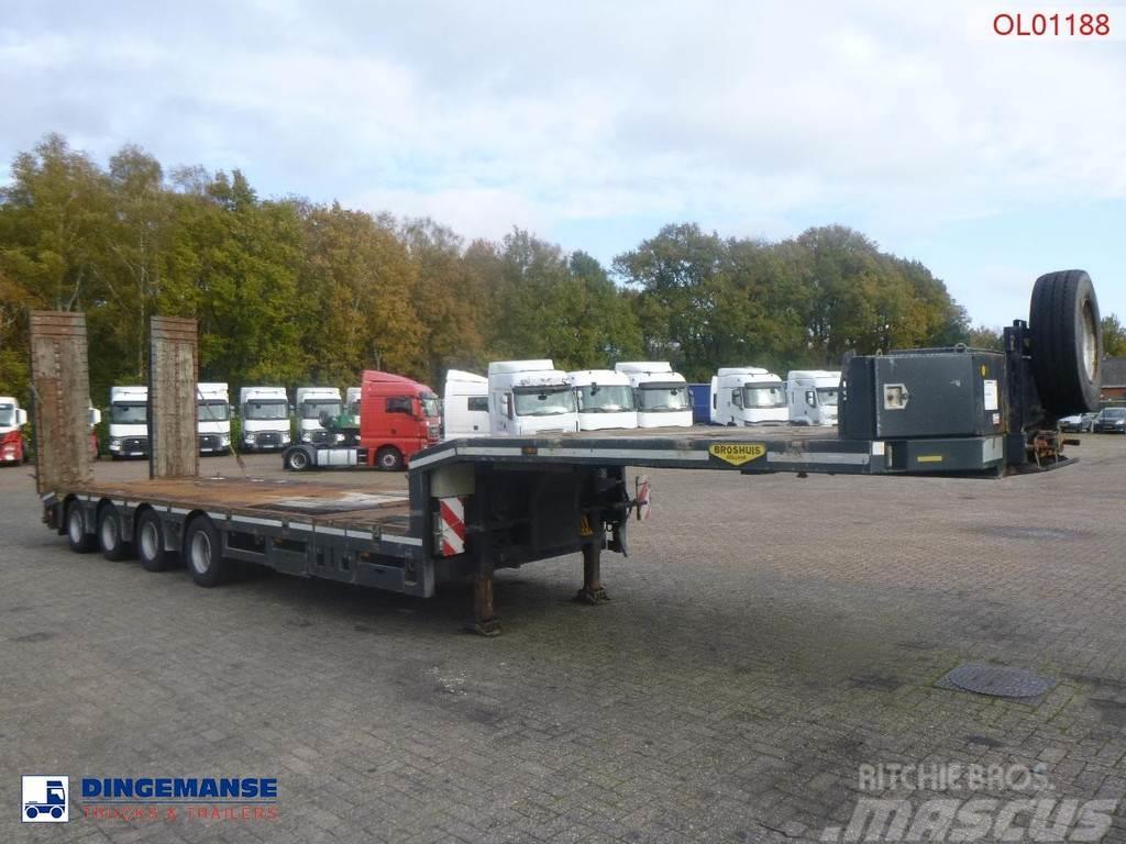 Broshuis 4-axle semi-lowbed trailer 71t + ramps + extendabl Zemie treileri