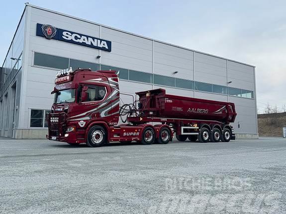 Scania R 730 A6x4NB Tipptrekker med 2020 mod Carnehl Tipp Vilcēji