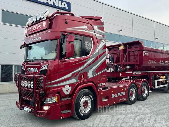 Scania R 730 A6x4NB Tipptrekker med 2020 mod Carnehl Tipp Vilcēji