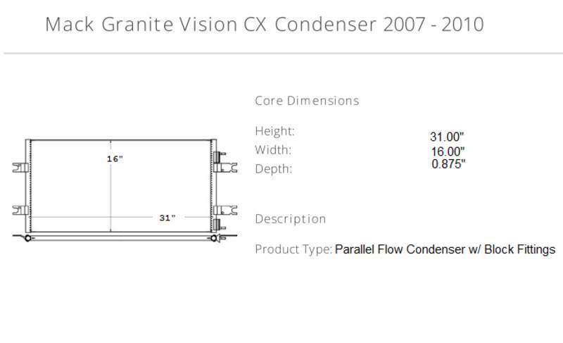 Mack Granite Vision CX Citas sastāvdaļas