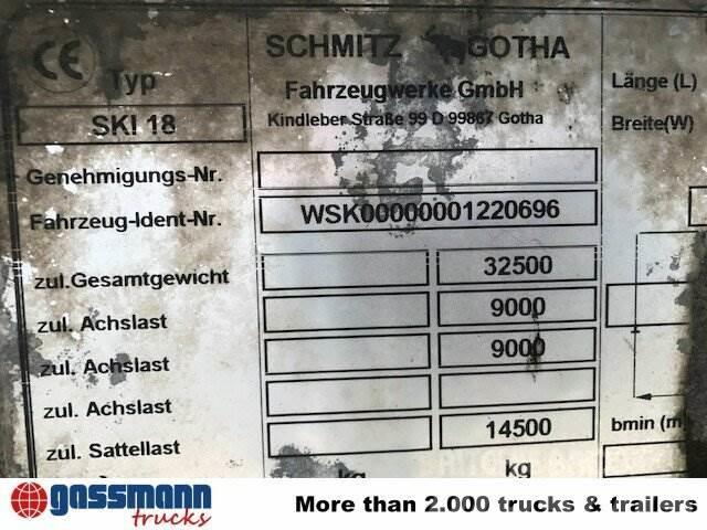 Schmitz SKI 18 SL06-7.2 Alumulde mit Stahlboden ca. 25m³ Piekabes pašizgāzēji