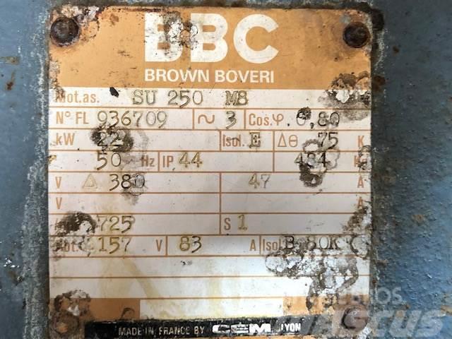  220 kW BBC Brown Boveri Type SU250 M8 E-Motor Dzinēji