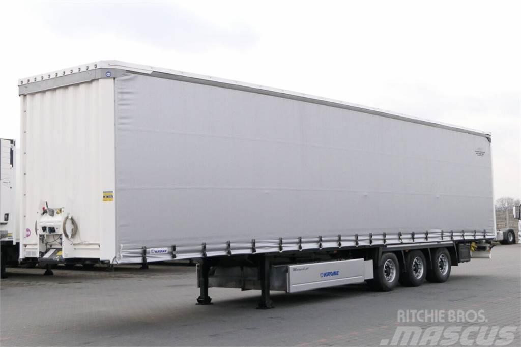 Krone CURTAINSIDER / MEGA / LIFTED ROOF & AXLE / PALLET  Tents puspiekabes