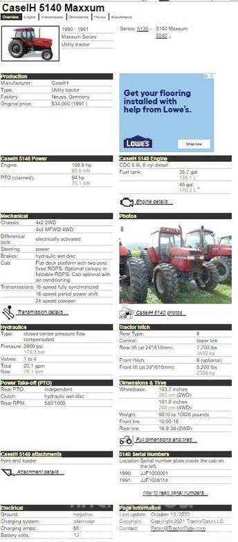 Case IH 5140 Traktori