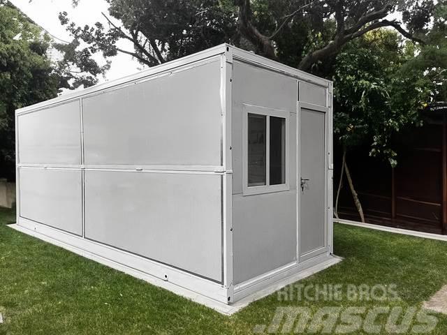  20 ft x 8 ft x 8 ft Foldable Metal Storage Shed wi Uzglabāšanas konteineri