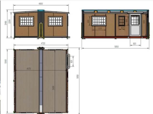  2023 4.7 m x 5.85 m Folding Portable Building (Unu Citi