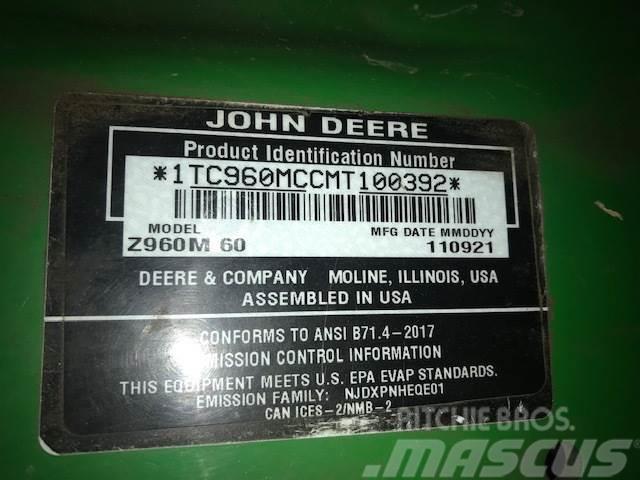 John Deere Z960M Nulles pagrieziena zāles pļāvēji
