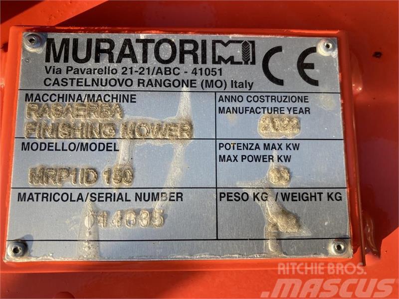 Muratori MRP1150 monteret med eurobeslag Piekabināmās pļaujmašīnas