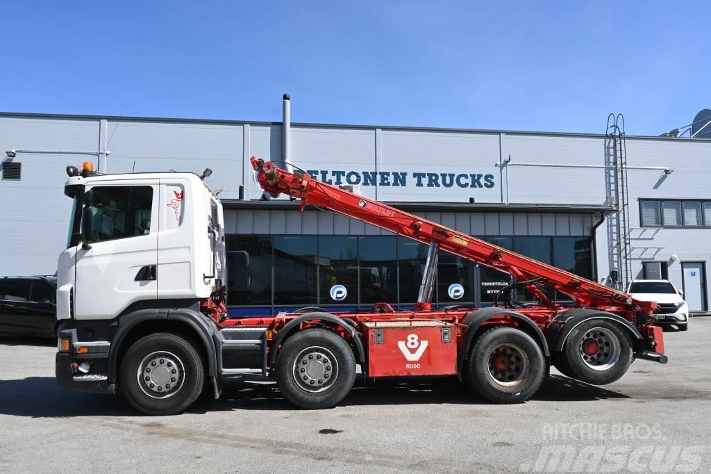 Scania R500 8x2 Multilift vaijeri Kabeļu pacēlājs nomontējamām kravas mašīnām