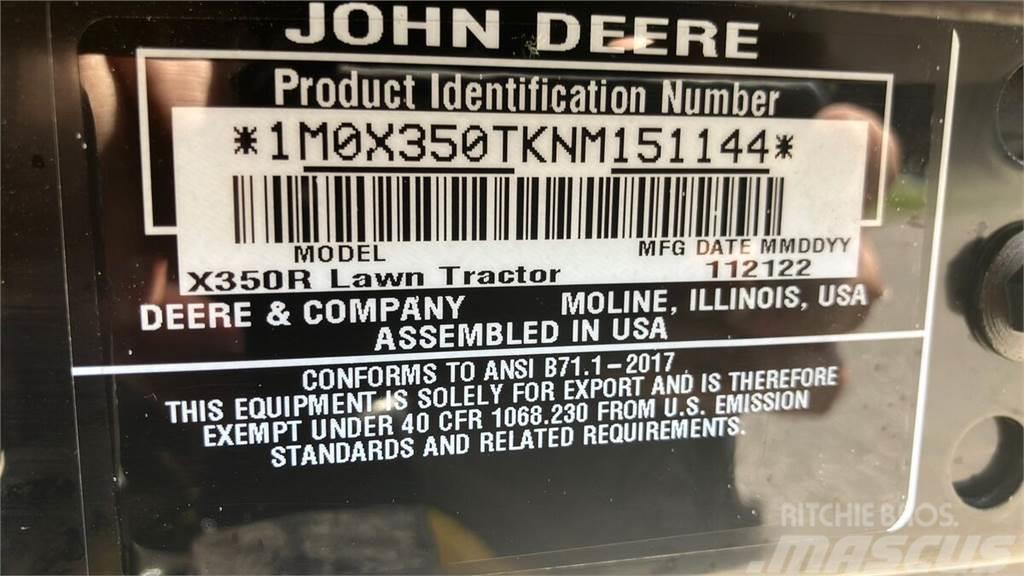 John Deere X350R Cita komunālā tehnika/aprīkojums