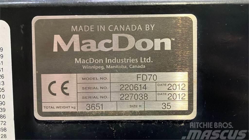 MacDon FD70 Ražas novākšanas kombainu papildaprīkojums